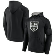 Men's Fanatics Black Los Angeles Kings Iconic Defender Raglan Pullover Hoodie